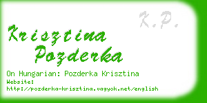 krisztina pozderka business card